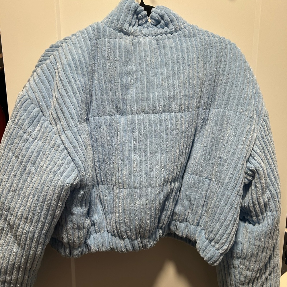 Altar'd State Light Blue Ribbed Jacket - Picture 3 of 4